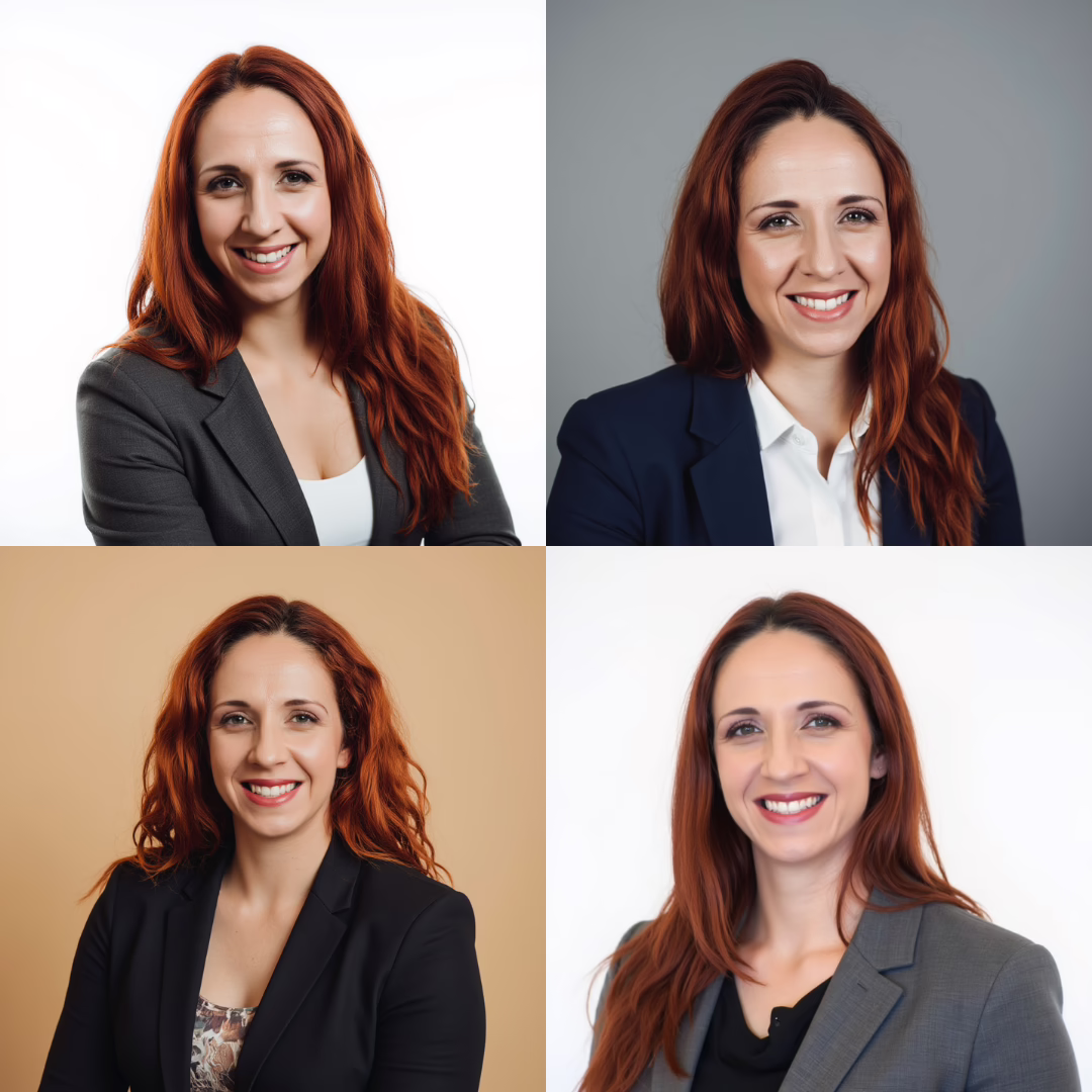 Generic AI headshots corporate template style