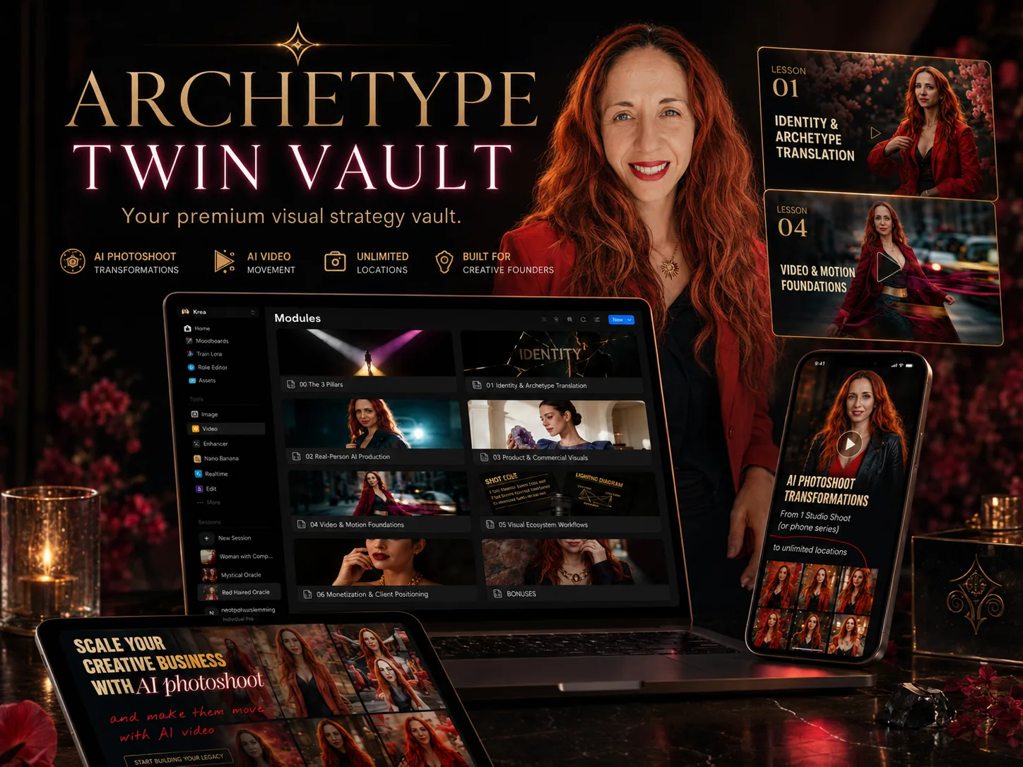The Archetype Twin Vault AI photoshoot and AI video