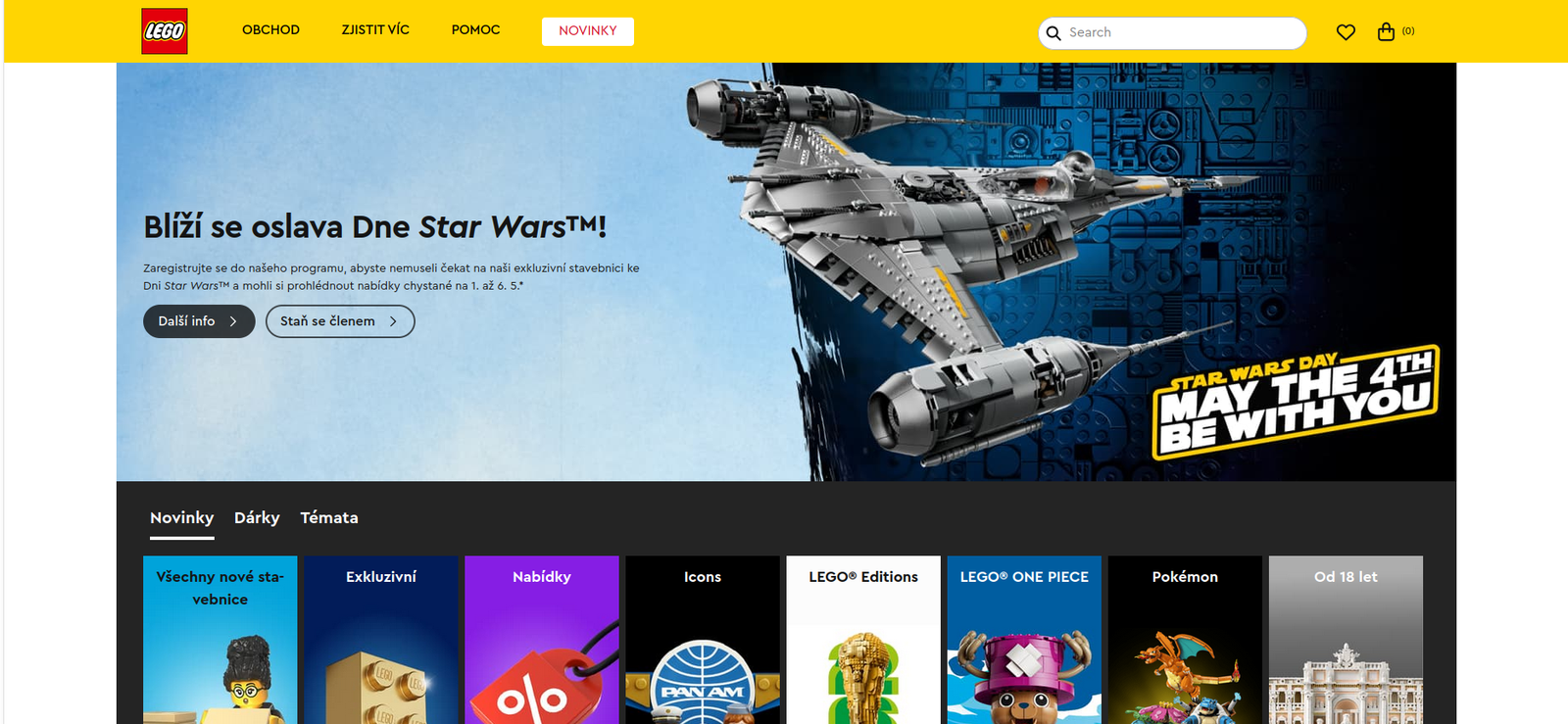 Lego website screenshot — creator brand archetype in toys and play